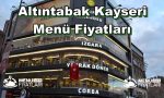Altıntabak Kayseri Menü Fiyatları
