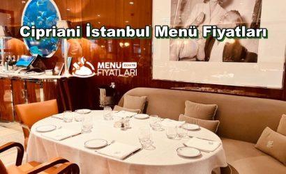 Cipriani İstanbul Menü Fiyatları