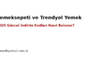 Yemeksepeti ve Trendyol Yemek İndirim Kodları (2025 Güncel Liste)