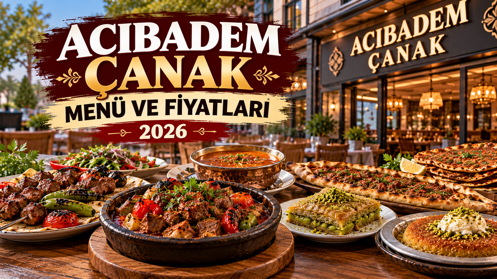 Acıbadem Çanak Menü ve Fiyatları 2026: Kebap, Katmer ve Tatlı Listesi