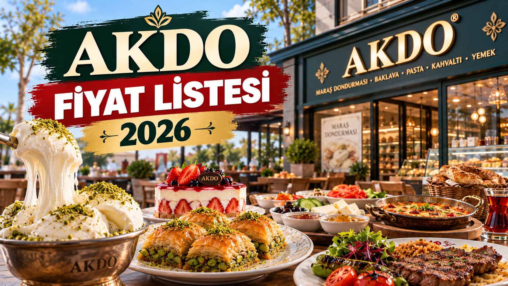 Akdo Fiyat Listesi 2026: Dondurma, Baklava, Pasta ve Yemek Fiyatları